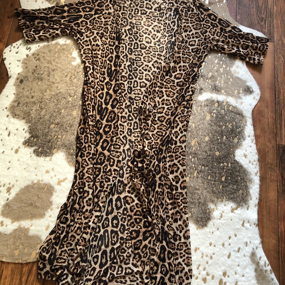 Crazy Train leopard duster! Only worn for 2hrs!